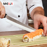 Couteau à sushi et sashimi Meiji en acier inoxydable, manche en bois, 14 pouces, ambidextre