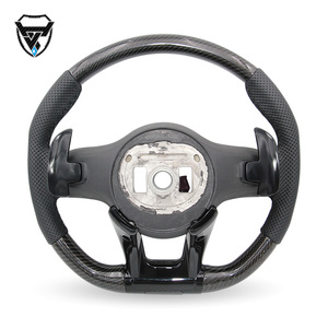 Funda de cuero negro carbono inclinada con línea negra perforada Black Warrior para <span class=keywords><strong>Mercedes</strong></span> Benz C GLC E S CLS <span class=keywords><strong>AMG</strong></span> zc-809-t22-y - Product Image 5