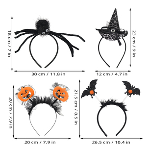 <span class=keywords><strong>Disfraz</strong></span> <span class=keywords><strong>de</strong></span> Halloween Cosplay fiesta Favor araña calabaza murciélago <span class=keywords><strong>bruja</strong></span> sombrero diadema - Product Image 2