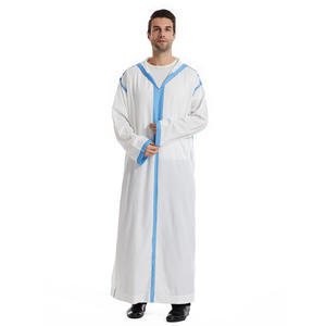 Robe maxi à capuche pour hommes musulmans, Jubba Thobe, robe saoudienne arabe, kaftan marocain, Abaya de Dubaï, Turquie, vêtements musulmans, Abayas de Ramadan, robe - Product Image 6