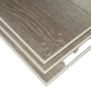 SPC flooring 4mm with 1mm IXPE vinyl plastic stone flooring manufacture