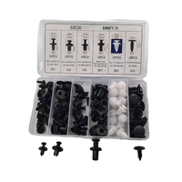 HE26 100 PIÈCES Kit de Fixations et Clips Universels en Plastique de Haute Qualité pour Pare-chocs, Clips de Fixation et Clips à Poussoir pour Panneaux Automobiles