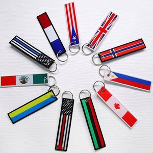 Zxx266 Porte-clés en tissu personnalisé avec logo vierge, style jet tag, brodé, motif anime, tissé - Product Image 2