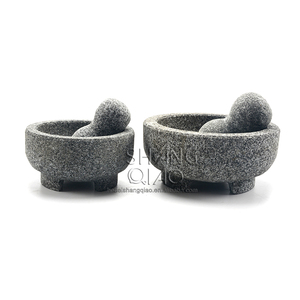 Granito Natural <span class=keywords><strong>Molcajete</strong></span> <span class=keywords><strong>Tejolote</strong></span> Guacamole Mortero y Maja Mexicano <span class=keywords><strong>Molcajete</strong></span> y <span class=keywords><strong>Tejolote</strong></span> con 3 Patas - Product Image 1