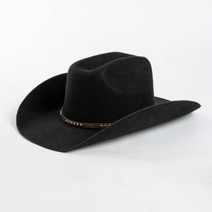 Wholesale Rolled Brim Fedora Hats 100% Wool Sombreros Vaqueros Men and Women Felt Cowboy Western Hat - Product Image 1
