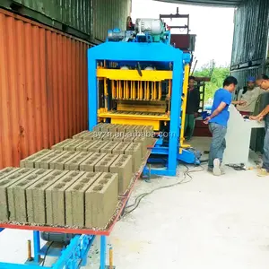 Shiyue QTJ4-25 mquina de bloque Para La venta En repblica dominicana xây dựng hallow Khối Nhà sản xuất máy cho khối làm