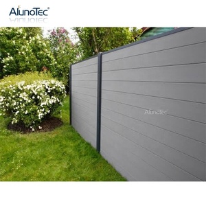 กลางแจ้ง Pergola อลูมิเนียม WPC รั้วลานระเบียงกันน้ำไม้รั้วสวนพลาสติก - Product Image 1