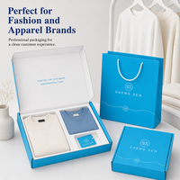 Boîtes d'expédition autocollantes personnalisables, impression UV, laminage mat, doublure en éponge - Emballage écologique réutilisable pour cadeaux et vêtements