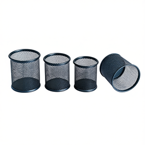 Set di tre portapenne Erpsl, grande, medio e piccolo, organizer da scrivania in rete, scatola da 96 pezzi - Product Image 1