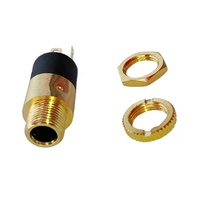 Resh produce-Mini conector de teléfono hembra de 3 pines, Conector de audio de 1/8 "y 3,5mm con tuerca