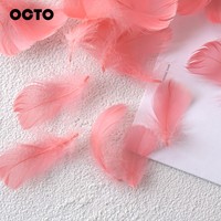100 pièces bricolage artisanat cadeau remplissage 4-8cm assortiment naturel doux petite peau d'oie plumes Plumage