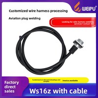 Connecteur de faisceau Weipu pour prise d'alimentation et prise aviation, avec terminal à souder, moulage par injection, traitement professionnel et gaine thermorétractable