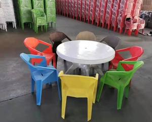 Новый дизайн дешевые садовые Оптовые стопки напольные цветные пластиковые стулья и столы - Product Image 2