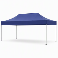 Tonnelle Pliante Robuste 3x6m avec Structure en Acier Thermolaqué et Tissu Oxford Commercial Imperméable 2000-3000mm Quatre Saisons