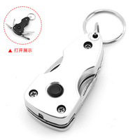 Outil porte-clés 7-en-1 EDC, couteau de poche multifonction avec lumière LED, OEM/ODM DIY