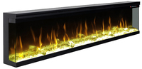 Cheminée électrique murale encastrée à flamme réaliste moderne de 42, 50, 60, 72 pouces, foyer électrique à 3 faces