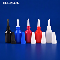 Bouteille de distribution de colle anaérobie et colle UV en plastique LDPE vide de 10 ml, avec buse, de fabrication originale