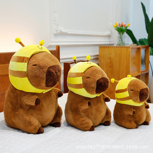 Personalizada Linda Capybara muñeco de peluche de Capibara conejillo de indias con mochila cumpleaños Cate Capybara juguetes de peluche - Product Image 4