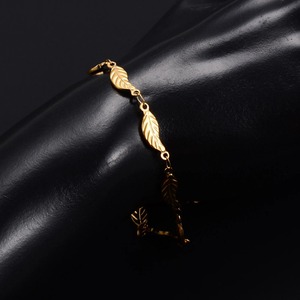 Bracelet chaîne feuille unique en acier inoxydable de 4,8 mm pour femme, bijou fantaisie en métal, bracelet de poignet, chaîne de cheville et de main - Product Image 5