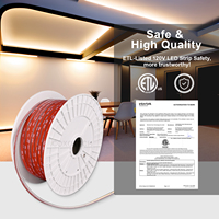 Tira de Luces LED COB de Alto Voltaje de 120 V con Certificación ETL, Impermeable para Exteriores, 50 Metros, 50 m, Tira de Luces LED ETL de 120 V