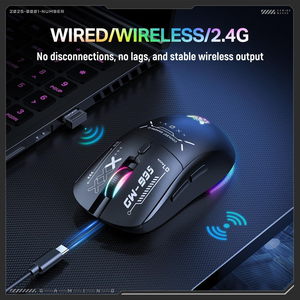Ratón Inalámbrico para Juegos ONIKUMA CW935 de 3 Modos, Tri-Modo 2.4G BT, Recargable, RGB, 6400DPI, Ergonómico para Jugadores Profesionales - Product Image 5