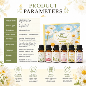 Ensemble d'huiles parfumées florales 100% naturelles <span class=keywords><strong>et</strong></span> biologiques pour diffuseurs, senteurs d'intérieur, aromathérapie, humidificateurs, cadeaux - Product Image 2