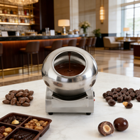 Machine à enrober les amandes au chocolat, enrobeuse automatique d'amandes pour amandes et noix enrobées de chocolat