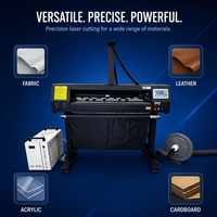 Máquina de Corte Láser RF Industrial Automática de 45W, 980mm ±0.05mm, Alta Precisión para Tela, Cuero, Prendas y Señalización