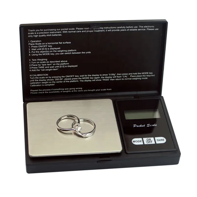 High Precision LED LCD Digital Display Portable Electronic Jewelry Scale Portable Pocket Gold Jewelry Medicine Weight Gram Scale