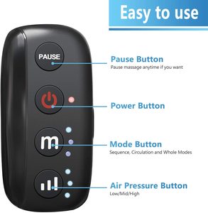 Portable Veau <span class=keywords><strong>Sans</strong></span> <span class=keywords><strong>Fil</strong></span> Circulation Sanguine Chaleur Compression Masseur Électrique Vibrant Air Compression Veau Masseur Avec Chauffage - Product Image 5
