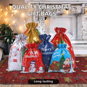 Sacs cadeaux <span class=keywords><strong>de</strong></span> Noël <span class=keywords><strong>de</strong></span> haute qualité, style moderne, en stock transfrontalier, avec cordon <span class=keywords><strong>de</strong></span> serrage, pour décorations d'arbre, bonbons <span class=keywords><strong>et</strong></span> cadeaux <span class=keywords><strong>de</strong></span> Noël - Product Image 2