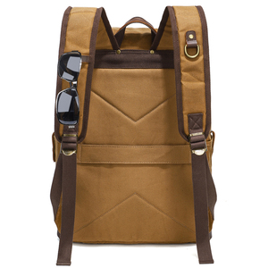 À la mode rétro sac à bandoulière hommes pochette d'ordinateur voyage grande capacité Crazy Horse cuir étanche <span class=keywords><strong>Batik</strong></span> toile sacs à dos - Product Image 2