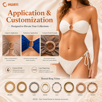 Boucle de soutien-gorge géométrique en alliage de zinc, sans nickel, sans plomb, durable, pour maillots de bain, fermoir de ceinture, décoration de vêtements