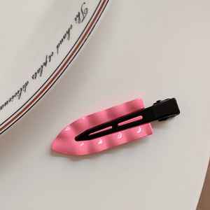 Pince à cheveux coréenne ondulée sans couture en alliage durable, couleur crème, pour femme, avec pince bec de canard en métal - Product Image 5