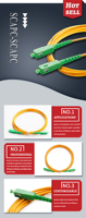 Sc apc ke sc apc kabel jumper serat optik, kabel jumper 3.0 kabel kuning dupleks mode tunggal 1m 1.5m 3m 5 m 10m 15m