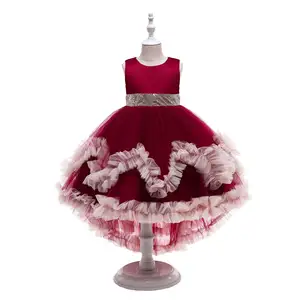 2023 ilkbahar yaz yeni çiçek paket çocuk çiçek Boy kabarık elbise düğün elbisesi firar piyano performans elbise