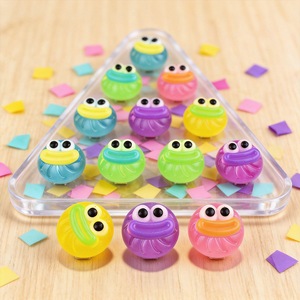 Jouets anti-stress transfrontaliers en cristal en forme de chignon et de boulette, Squishies Fidget en gelée de particules glacées - Product Image 2