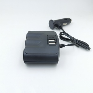 Dc12v <span class=keywords><strong>3</strong></span> cách xe Thuốc lá nhẹ hơn ổ cắm với 5V 2.4A Loại C USB sạc - Product Image 4