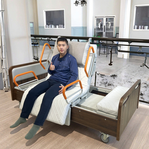 Modern luxe comfortabel draaibaar ziekenhuisverpleegbed metalen bedframe 8cm gel-spons matras multi-plaat bedframe - Product Image 2