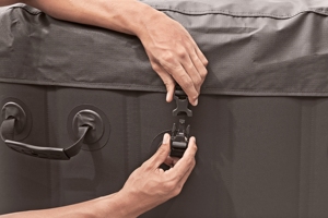 Novedad 2025 Bestway 6001S para Exterior 196x71cm 3-4 Personas Jacuzzi Spa Hinchable Redondo de PVC con Rociador de Ahorro Energético Dominican - Product Image 5