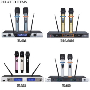 Micrófonos para Iglesia Sistema de audio VHF Grabación de estudio Micrófonos inalámbricos profesionales - Product Image 3