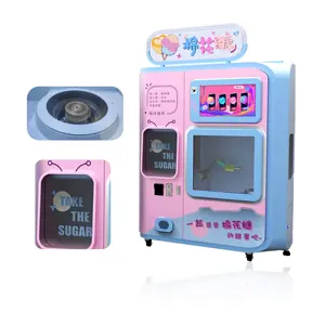 New Upgrade Intelligent Attractive LED Light Automatic Cotton Candy Commercial Machine For High Income Buisiness