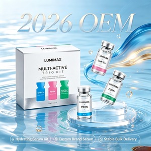 Kit de sérum multi-activant OEM GHK Cu PDRN Centella Extract pour le soin du visage et du cou, raffermissant la peau, 10 ml x 3 flacons - Product Image 2