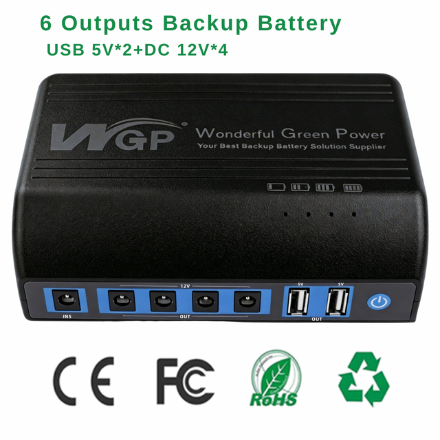 WGP Mini Power Bank 31200mah Portable Lithium Battery External Power Bank USB 5V 12V DC Power Bank for Phone