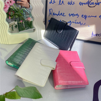 Carnet de notes en cuir PU gaufré tendance avec bouton-pression, couverture rigide, format A6, pour journalisation quotidienne, logo personnalisé acceptable