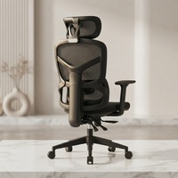 Ergonomischer Bürostuhl mit Höhenverstellung, Modernes Netzdesign, Lendenwirbelstütze, Wasserdicht, Drehbar - Für Büro, Fitness-Studio, Hotel