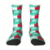 Chaussettes de triathlon personnalisées à la mode pour femmes et hommes, chaussettes de sport chaudes à impression 3D pour la natation, le cyclisme, le basketball, antibactériennes