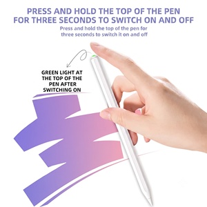 ดินสอ iPad รุ่น 2268 พร้อมหน้าจอแสดงสถานะแบตเตอรี่ LED 1-100% ป้องกันการสัมผัสโดยฝ่ามือ รองรับการเอียง รูปทรงตัว D ทำจากอะลูมิเนียม แม่เหล็กในตัว ชาร์จเร็ว ใช้งานได้นาน 90 วัน ขายส่ง - Product Image 1