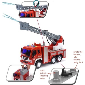 <span class=keywords><strong>Camion</strong></span> <span class=keywords><strong>de</strong></span> pompiers jouet à l'échelle 1:16 avec lumières et sons, <span class=keywords><strong>camion</strong></span> à friction, jouets pour enfants - Product Image 4