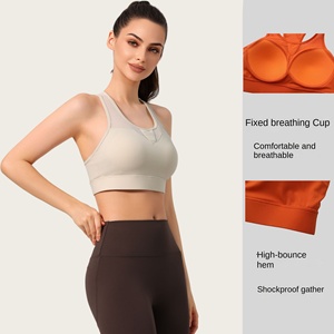 Soutien-gorge de sport haute résistance pour femmes antichoc Yoga haut Fitness coupe fixe <span class=keywords><strong>gilet</strong></span> respirant <span class=keywords><strong>maille</strong></span> soutien-gorge grande poitrine sans couture course - Product Image 2